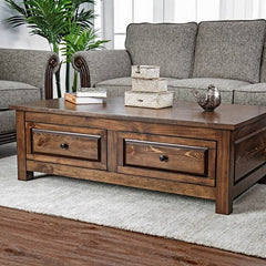 Furniture of America Patrick Transitional 2-Drawer Coffee Table IDF-4613C