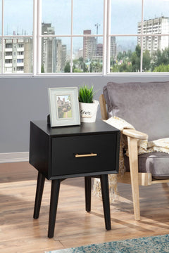 Alpine Furniture Flynn Black End Table 966BLK-62