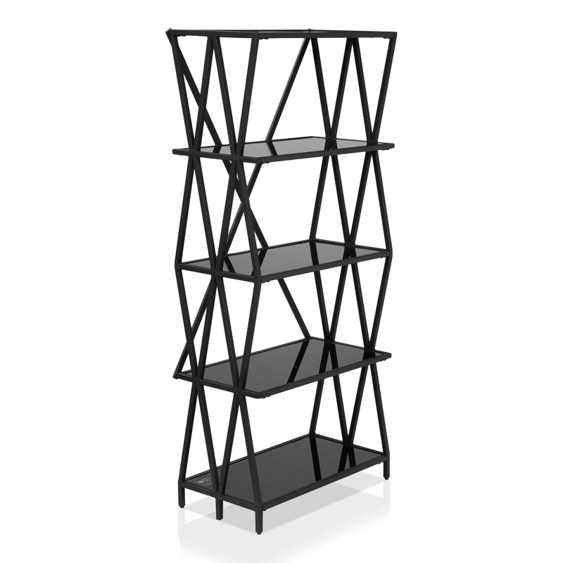 Furniture of America Vorsko 5-Shelf Bookcase in Black IDF-AC577-5