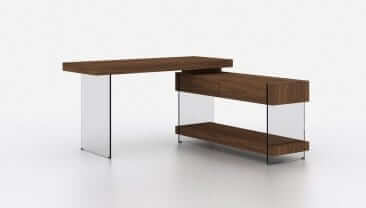 J&M Furniture Elm Walnut Computer Desk 178852-D