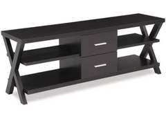 ID USA Red Cocoa 2-Shelves TV Stand 14892