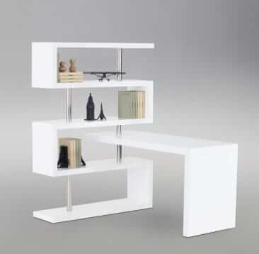 J&M Furniture KD002 Modern Office Desk White 179161