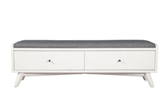 Alpine Furniture White Flynn Bench 966-W-12