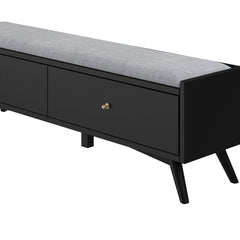 Alpine Furniture Flynn Black Bench 966BLK-12