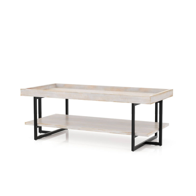 Furniture of America Humere Antique White Coffee Table IDF-4369WH-C