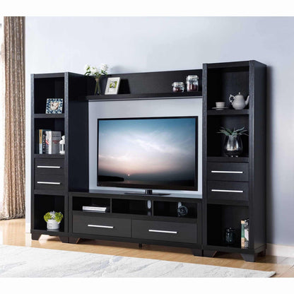 ID International Black 3- Shelves Media Pier 27062P