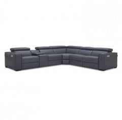 J&M Furniture Picasso Blue Grey Motion Sectional 18865-BG