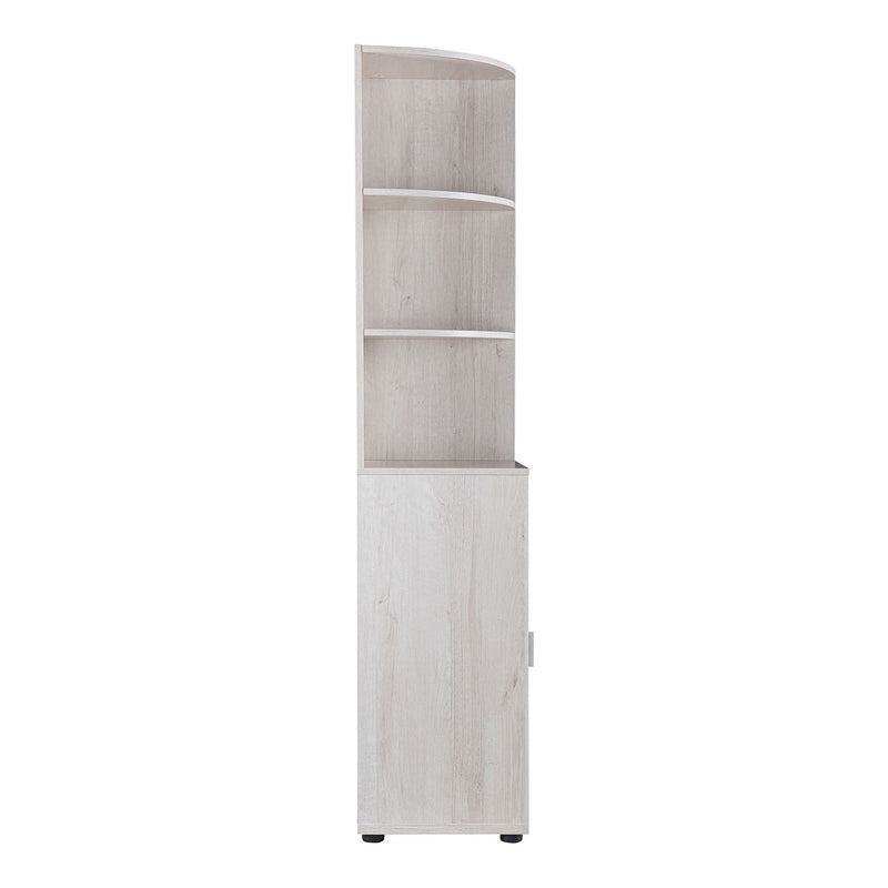 Furniture of America Ingol White Oak 3-Shelf Corner Bookcase IDI-202682