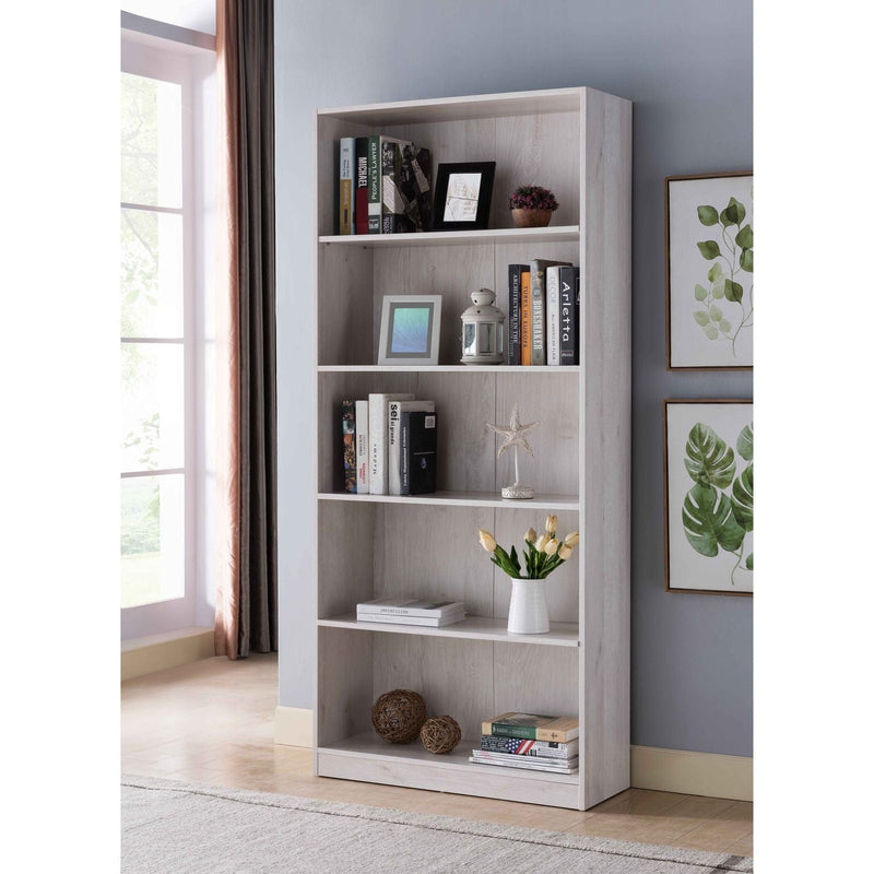 ID USA White Oak 5-Shelves Bookcase 202668