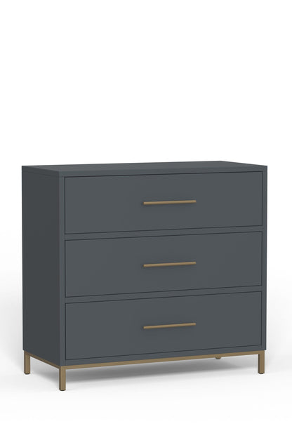 Alpine Furniture Madelyn Slate Gray Three Drawer Small Chest 2010G-04