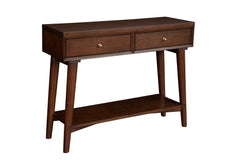 Alpine Furniture Flynn Walnut 2 Drawer Console Table 966WAL-63