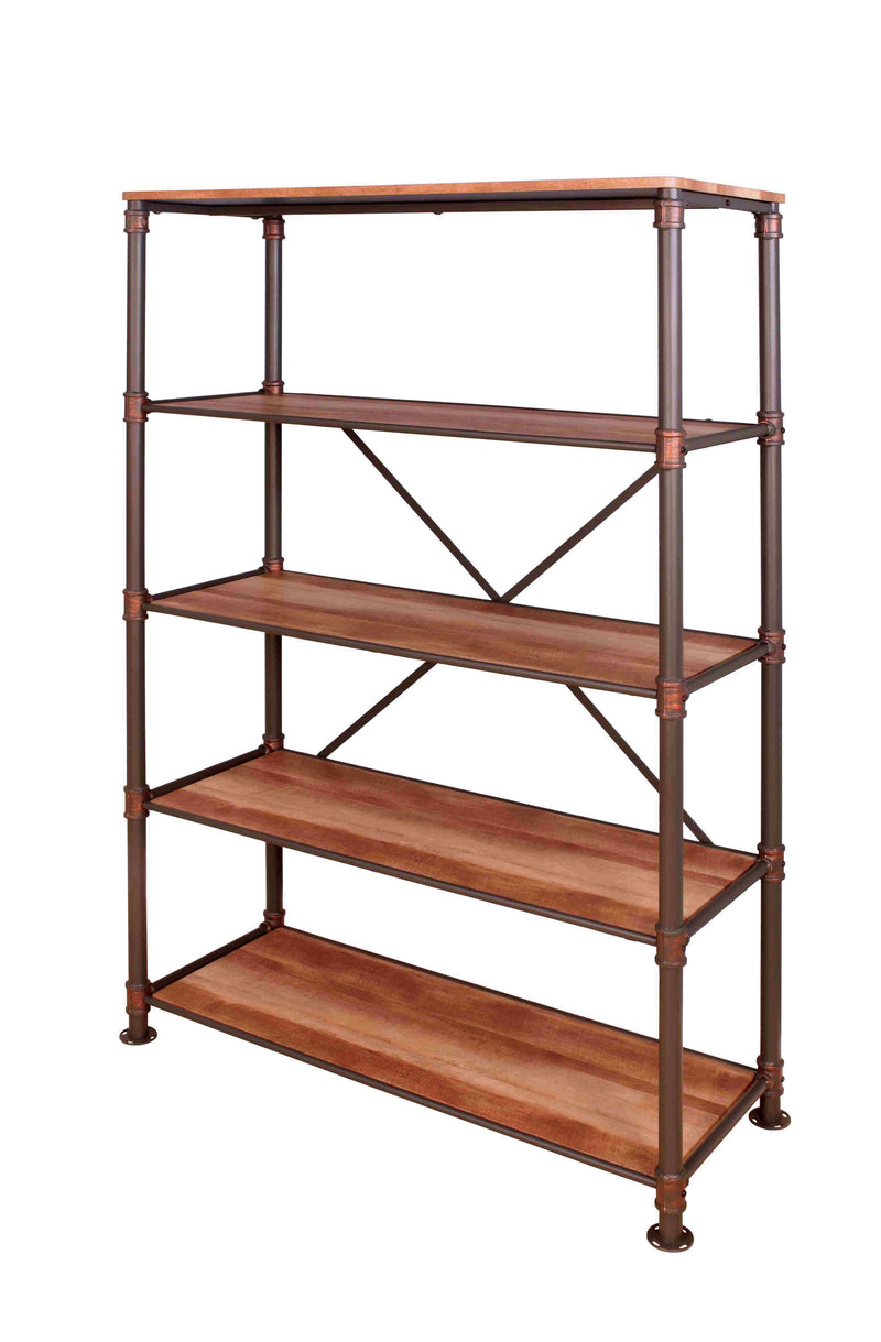 Furniture of America Ferrand Industrial 4-Shelf Bookshelf IDF-7914SH