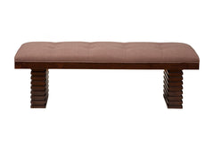 Alpine Furniture Trulinea Dark Espresso Upholstered Dining Bench 6084-03